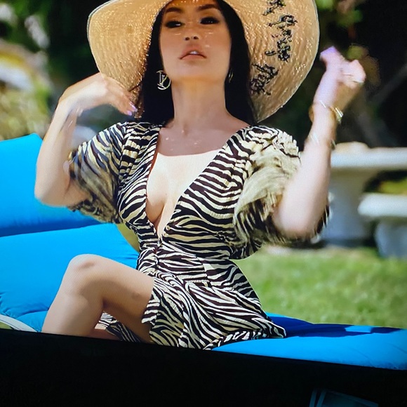 Sexy Spring Tiger Print Wrap Dress - Picture 4 of 5